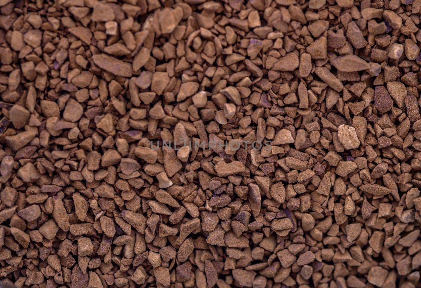 instant coffee granulated poured top view 1 by Mixa74