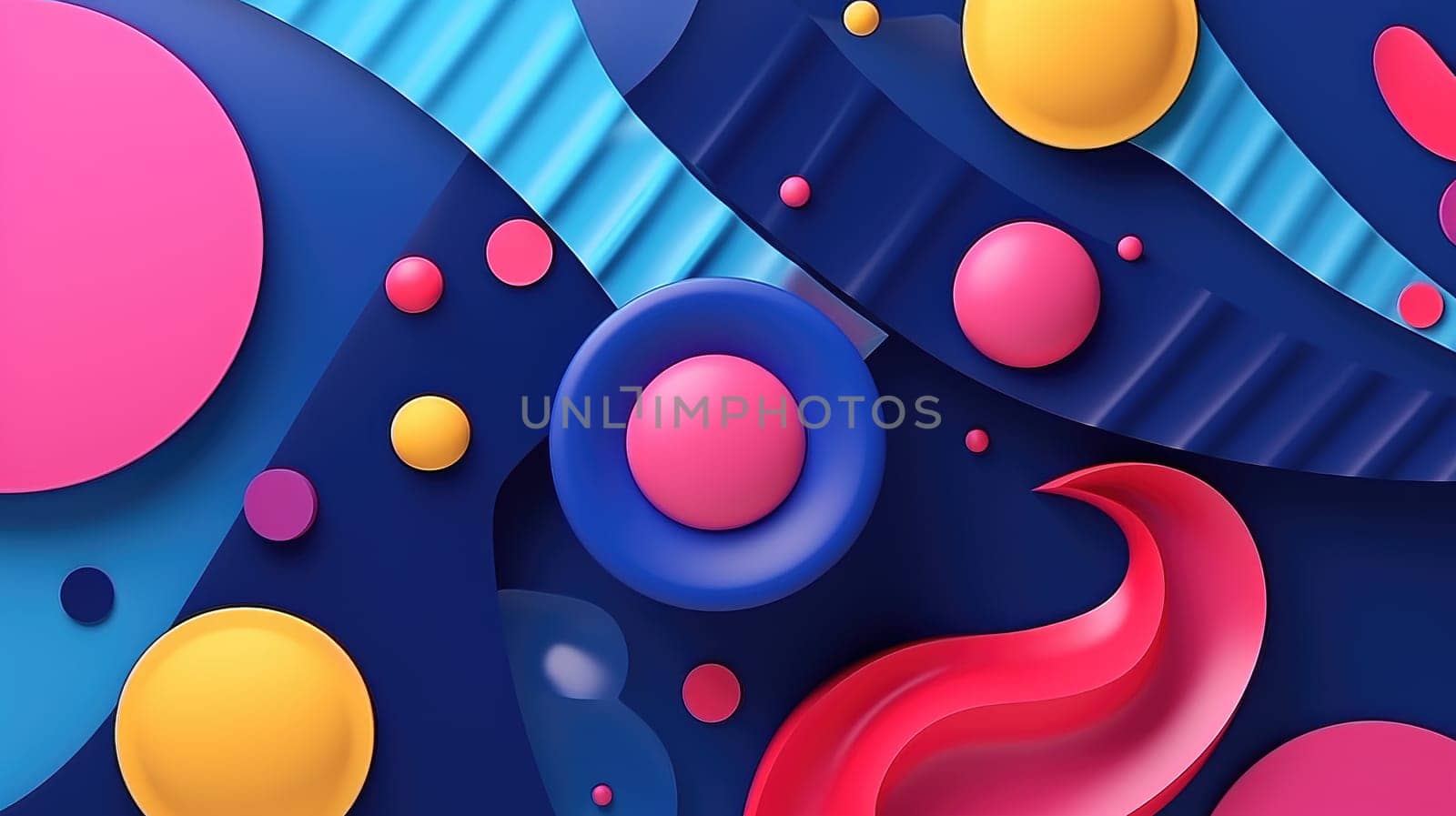 Modern abstract geometric background in Memphis style AI