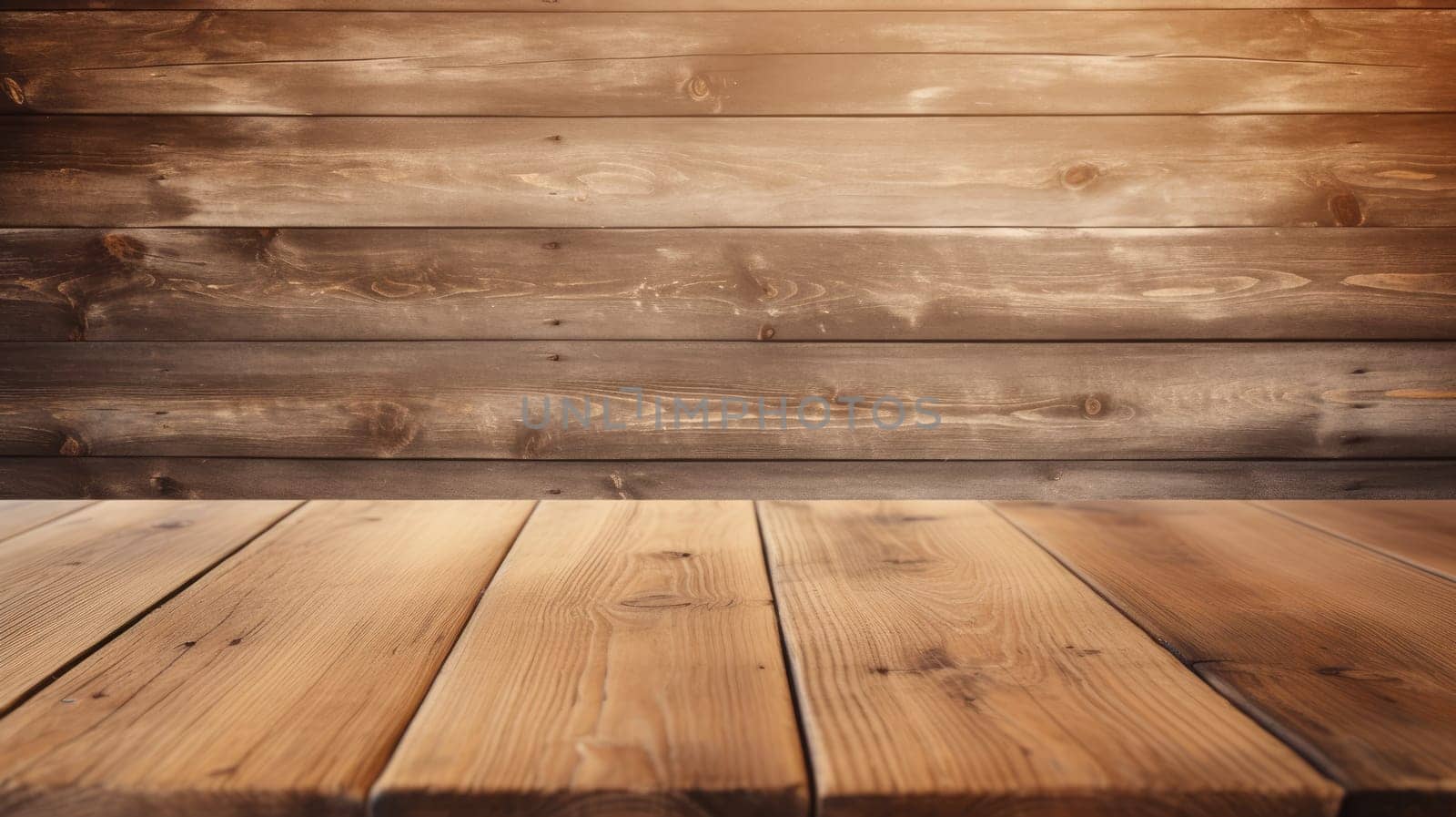 Shabby wooden background texture surface. Wooden board empty table background by natali_brill