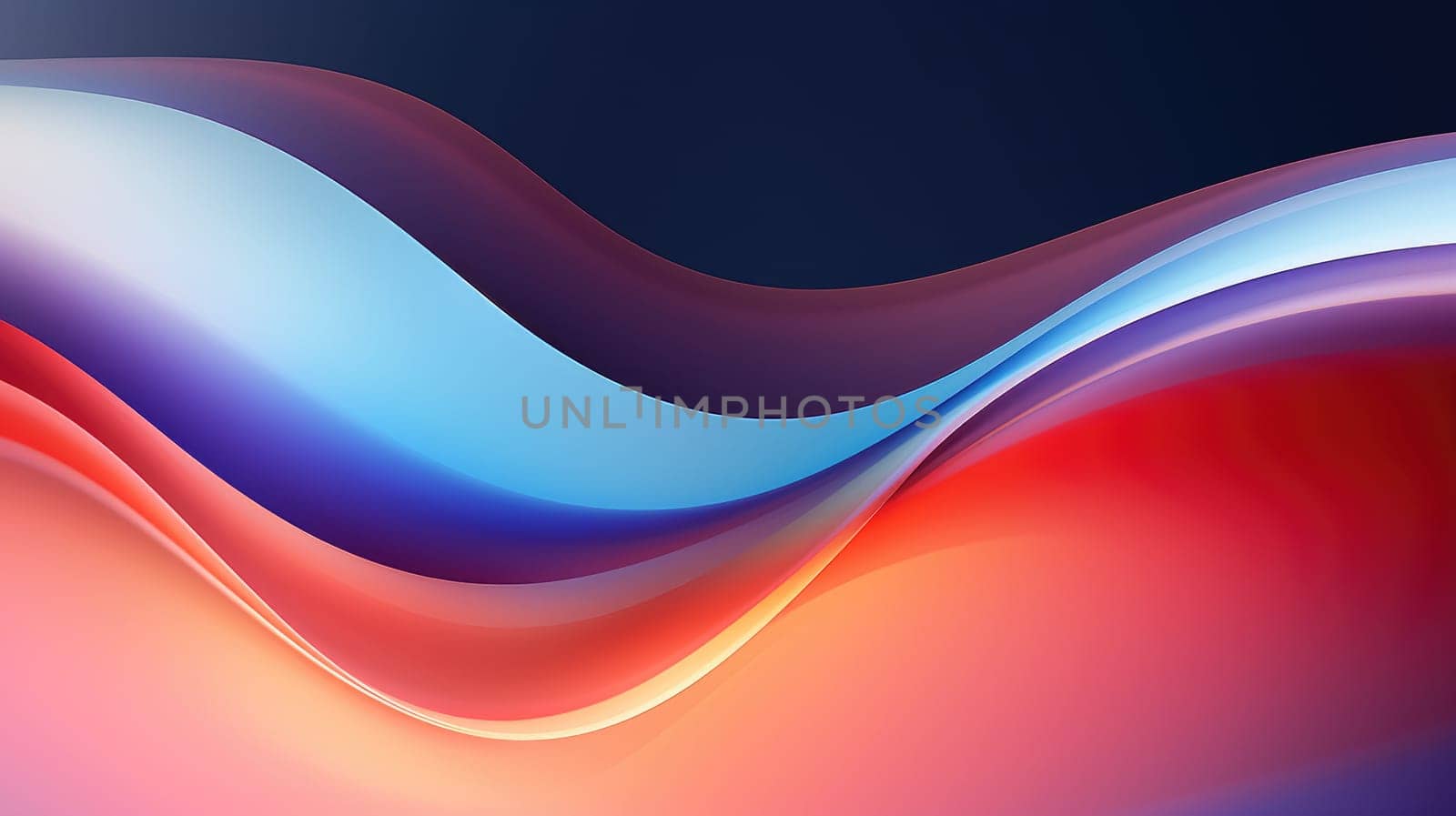 Abstract color gradient, modern blurred background. Abstract background with smooth shapes AI