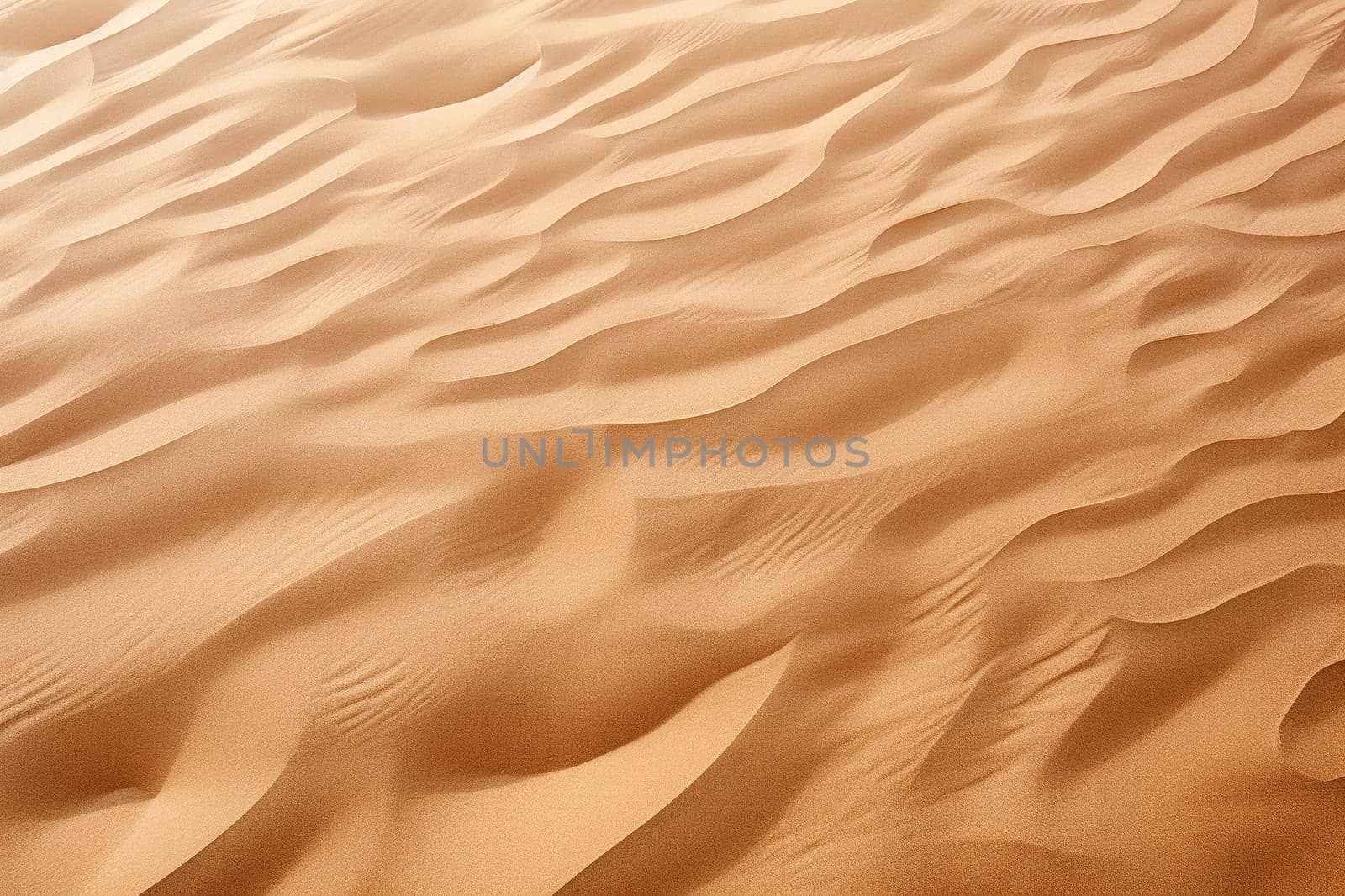 Wavy sand background. Sand texture in the desert or on the beach. Generative AI by Vovmar