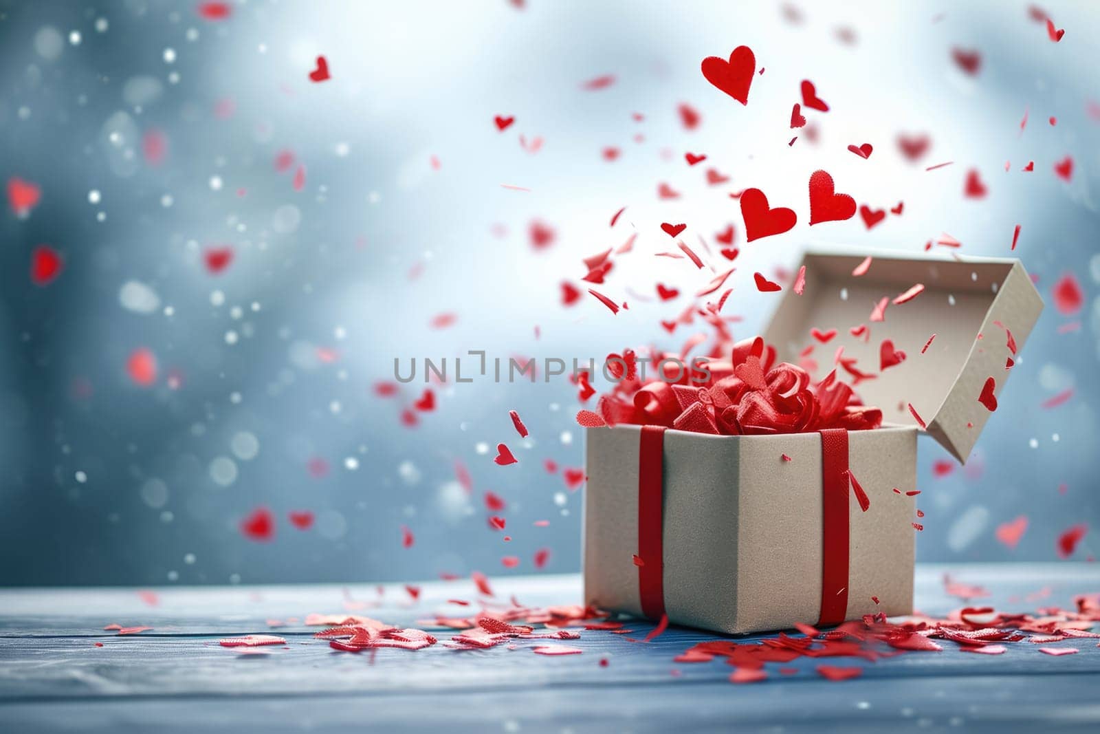 a gift box of romantic love on the valentines day pragma