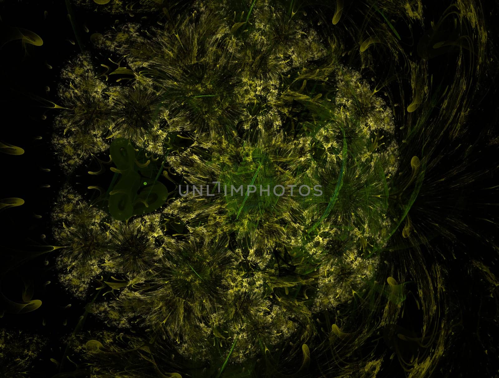 Imaginatory lush fractal texture image abstract background