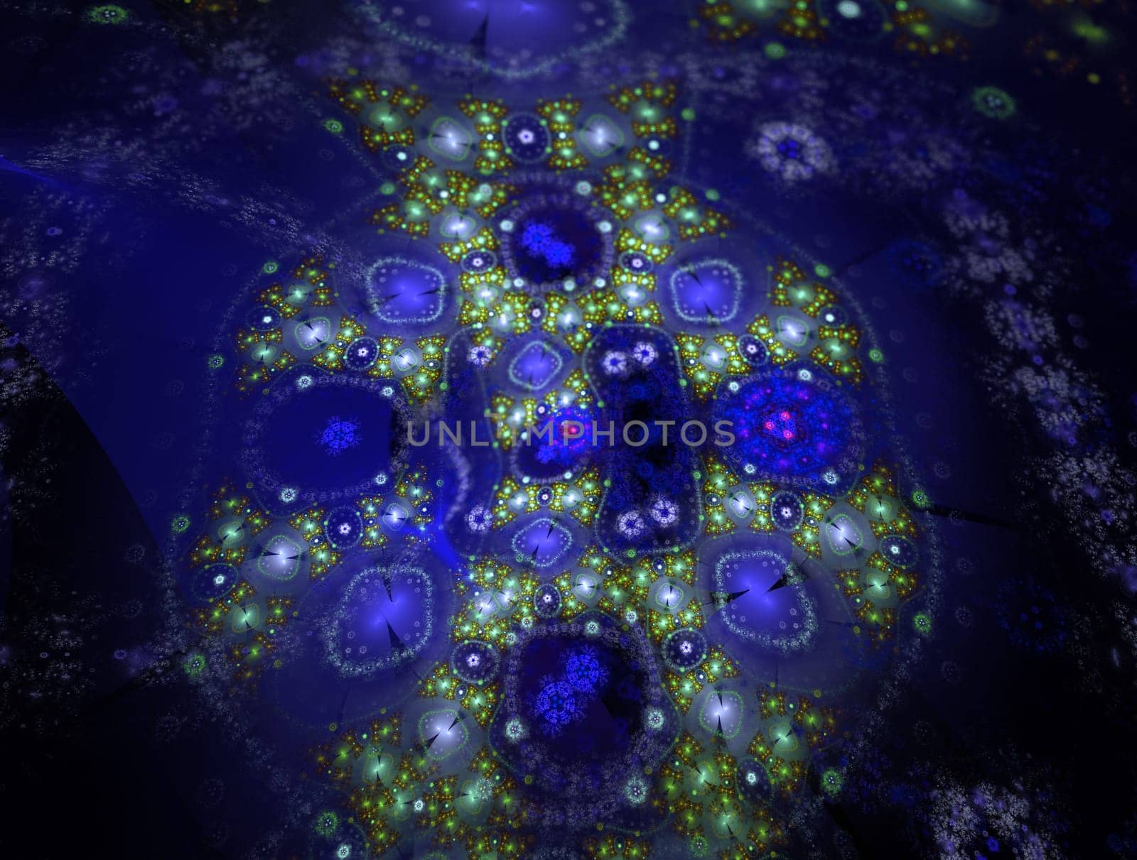 Imaginatory lush fractal texture image abstract background