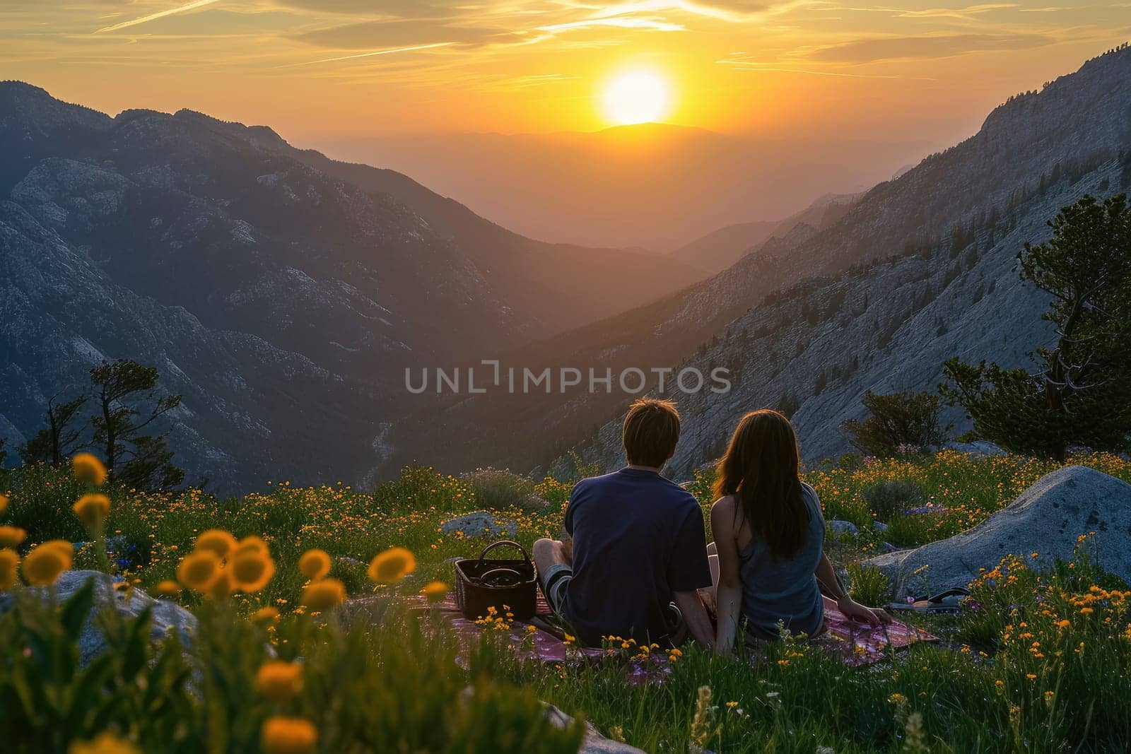 romantic sunrise mountain hiking pragma by biancoblue