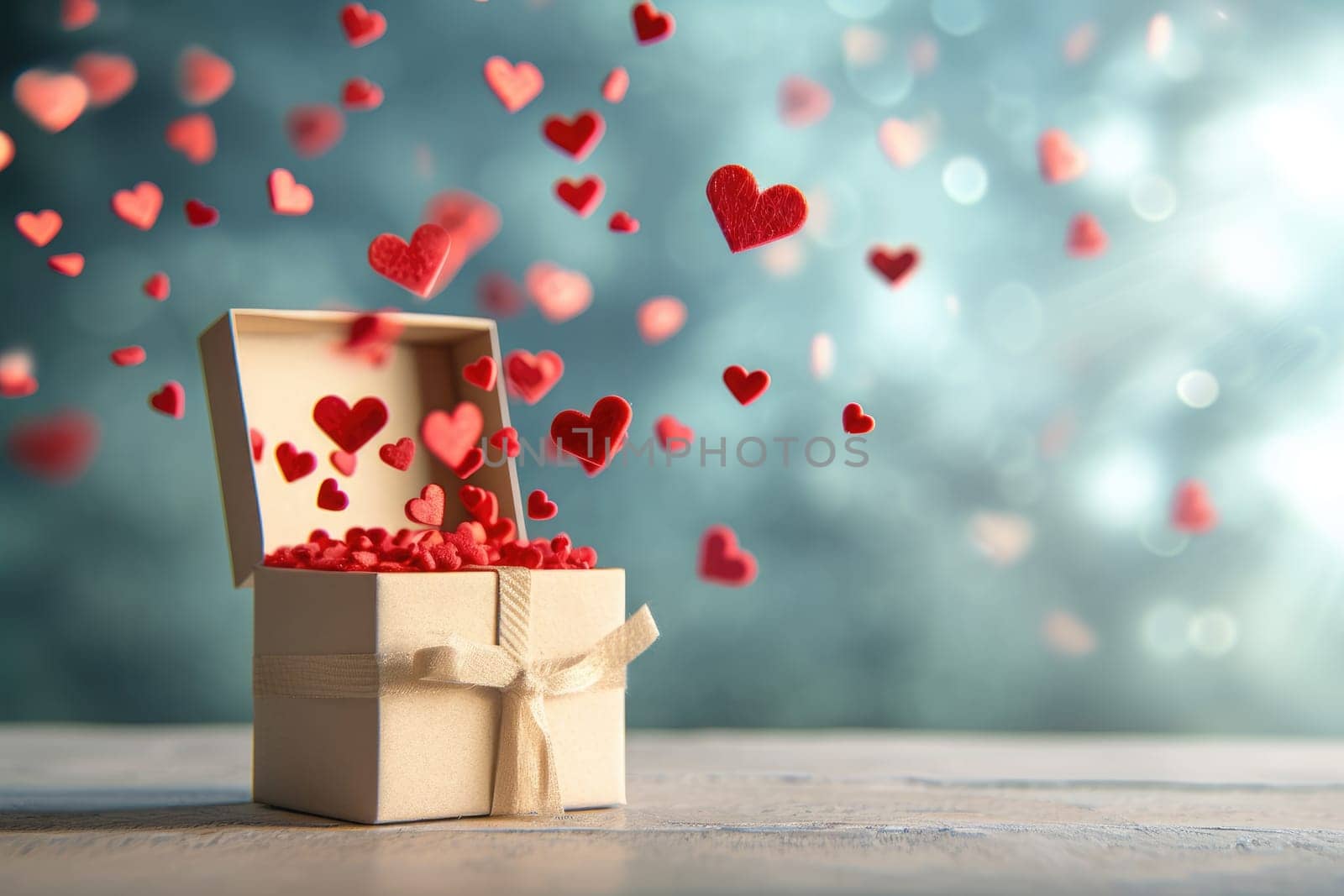 a gift box of romantic love on valentines day pragma by biancoblue