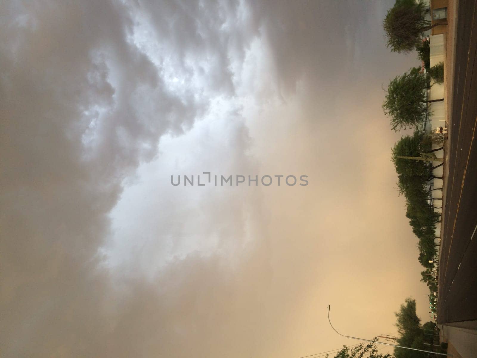 Afternoon Storm with Dramatic Sky in Arizona . High quality photo