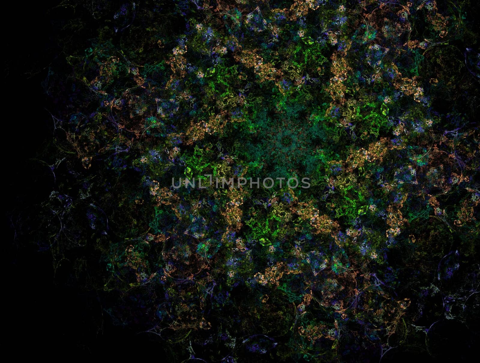 Imaginatory lush fractal texture image abstract background