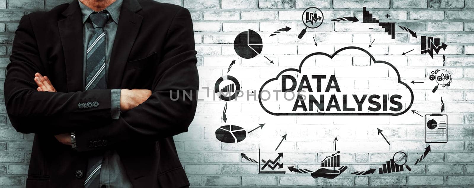 Data Analysis for Business and Finance Concept. interface showing future computer technology of profit analytic, online marketing research and information report for digital business strategy. uds