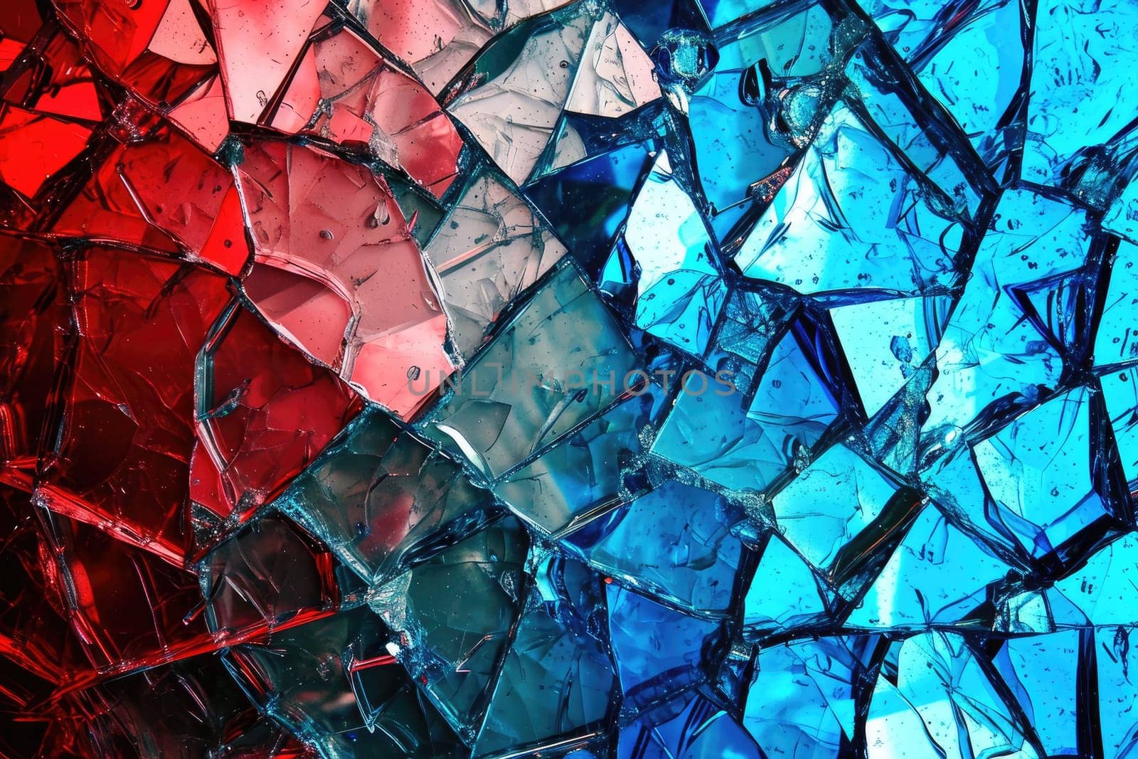 Broken glass illustration background. Generative AI by itchaznong