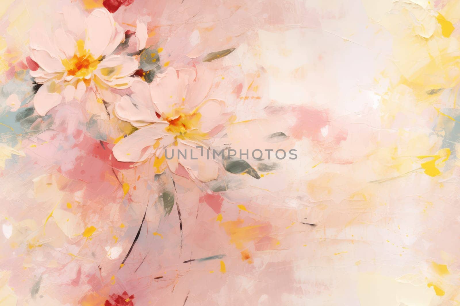 Colorful Floral Blossom: A Vibrant Watercolor Illustration of a Bright Pink Rose Bouquet on a White Background