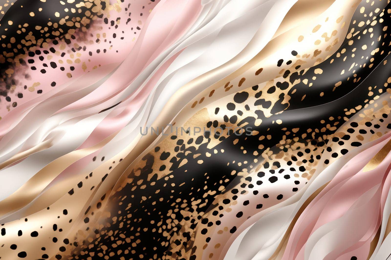 Wild Zebra Stripes: Abstract Black and White Texture on Pink Silk Background