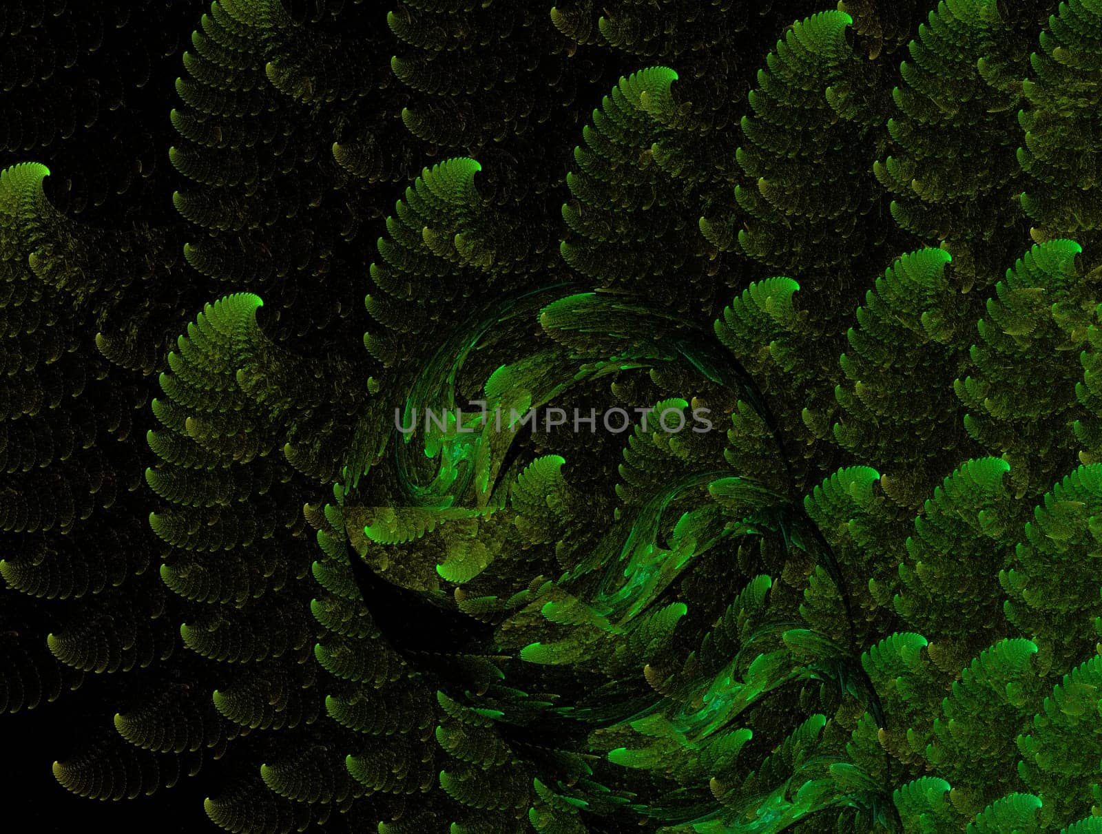 Imaginatory lush fractal texture image abstract background