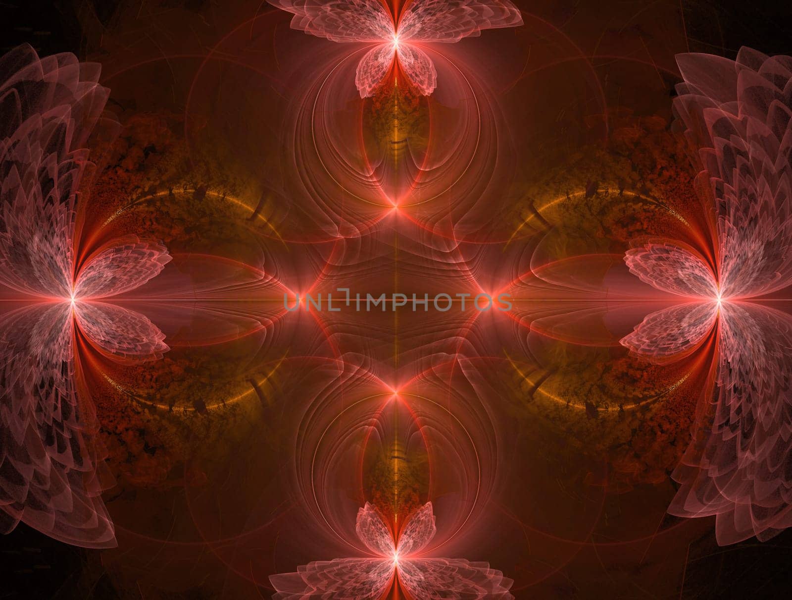 Imaginatory lush fractal texture image abstract background