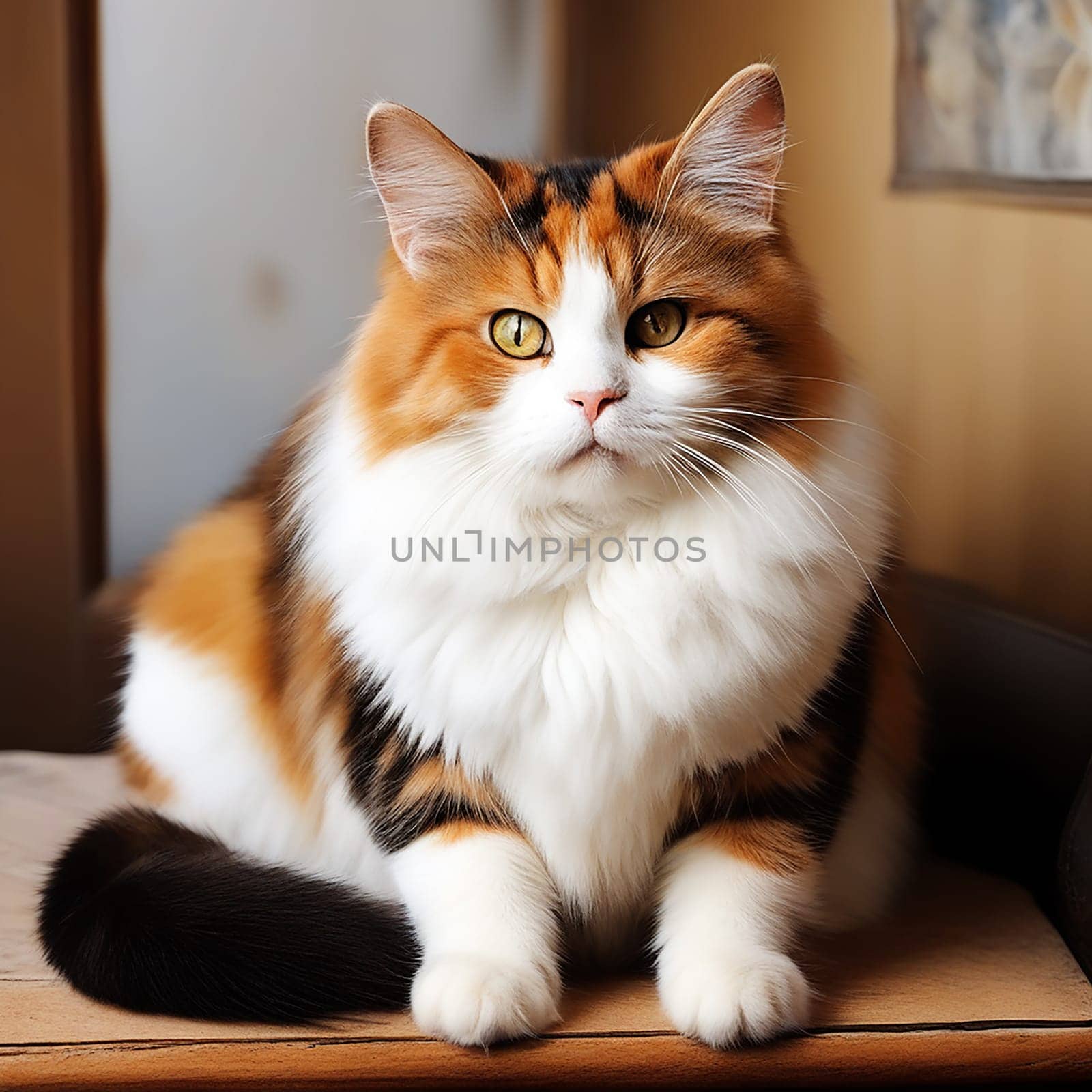 The Quirky Appeal of a Fat Calico Cat by Petrichor