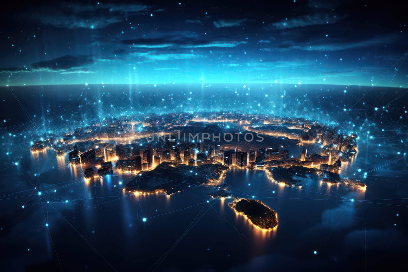 Global City Lights: Interconnected Network of Digital Business and Technology in the Modern World by Vichizh