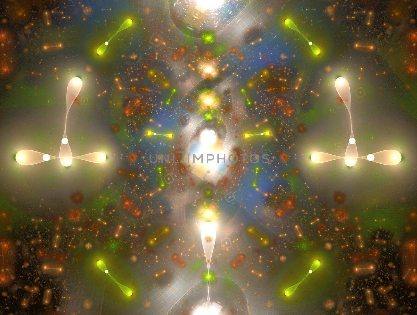 Imaginatory lush fractal texture image abstract background