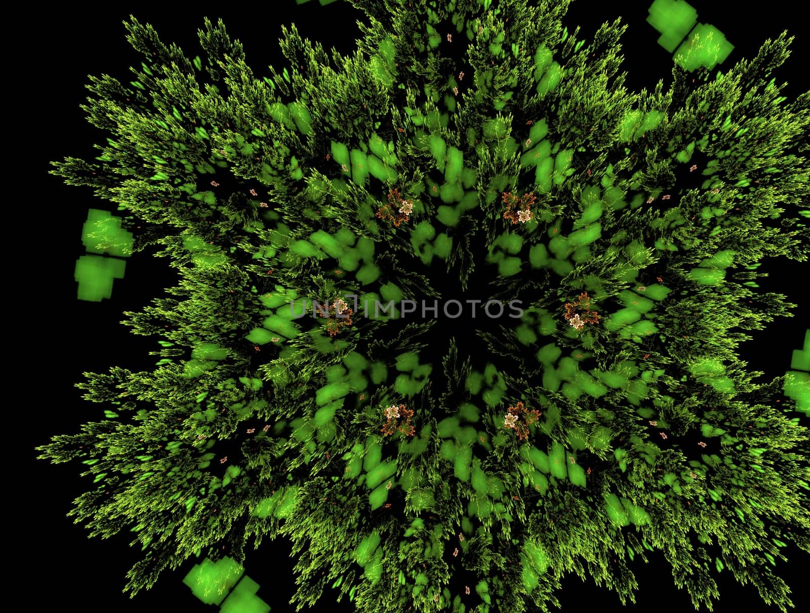 Imaginatory lush fractal texture image abstract background