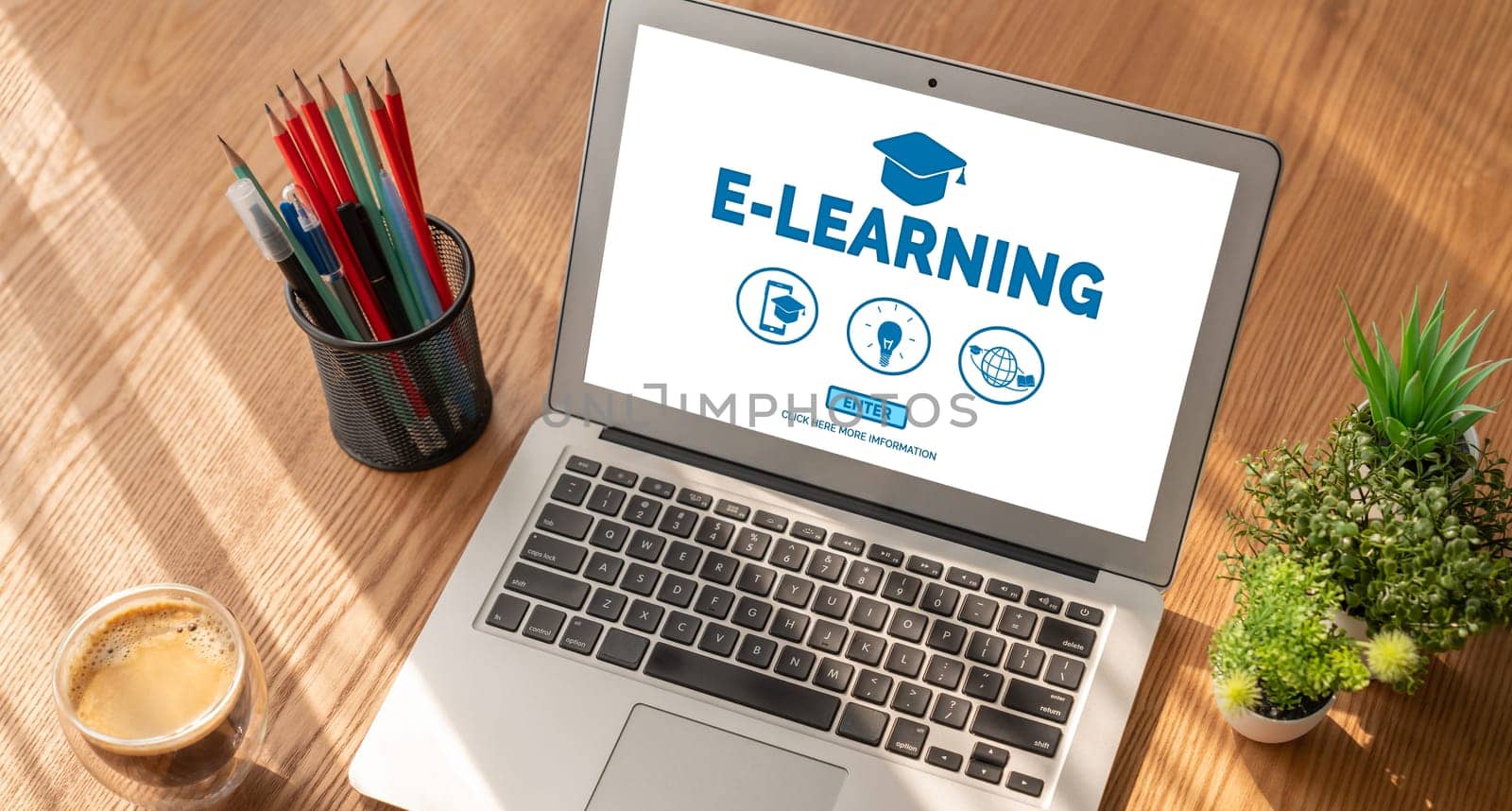 E-learning website with modish sofware for student to study on the internet by biancoblue