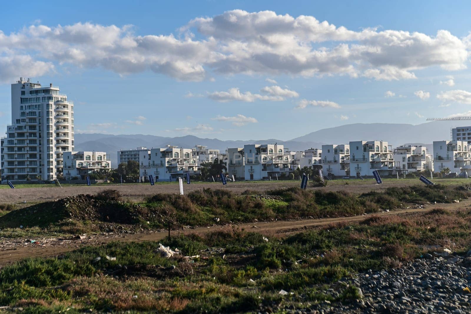 residential complex on the Mediterranean Sea in winter on the island of Cyprus 1