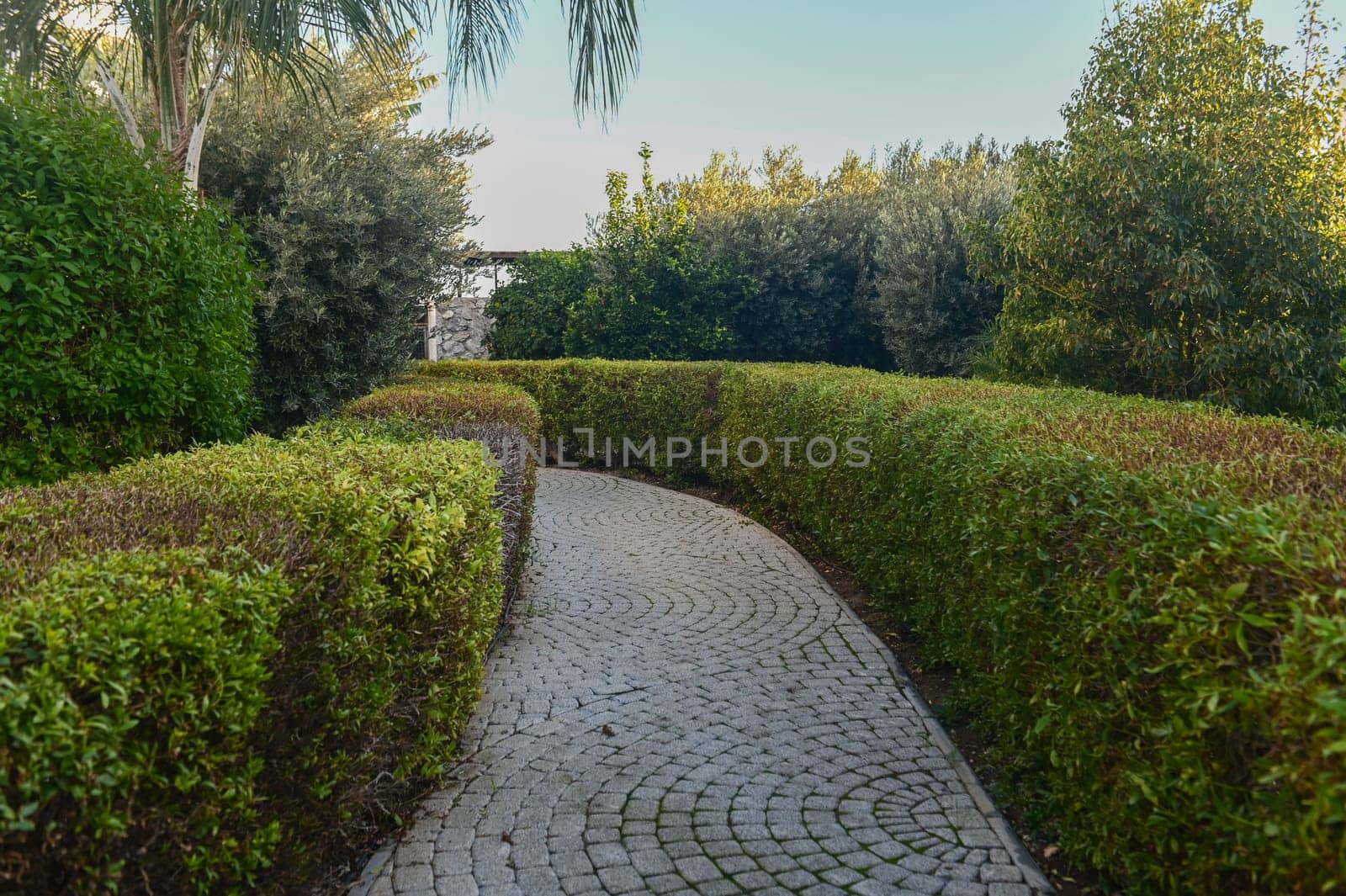 green fence in a residential complex 1