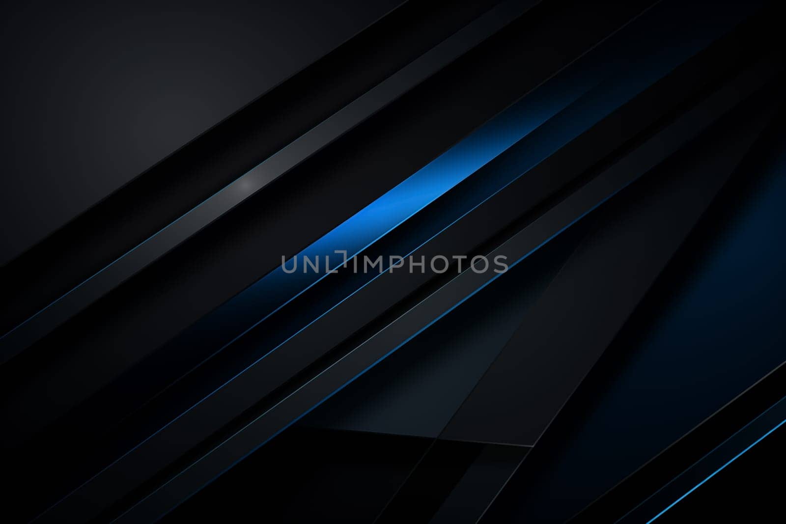 Modern black blue abstract background. Minimal. Color gradient. Dark. Web banner. Geometric shape. 3d effect. Lines stripes triangles. Design. Futuristic. Cut paper or metal effect. Luxury. High quality photo