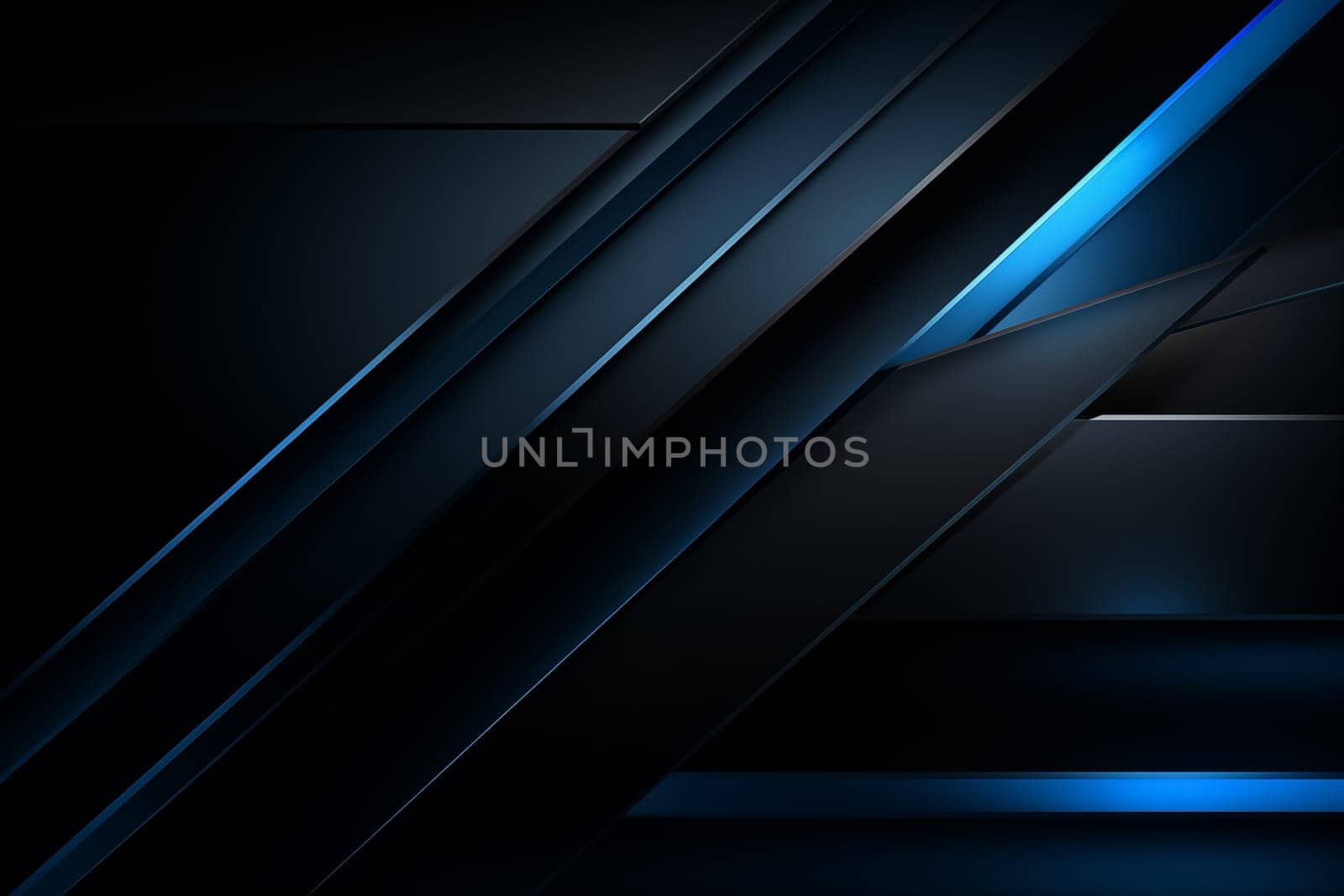 Modern black blue abstract background. Minimal. Color gradient. Dark. Web banner. Geometric shape. 3d effect. Lines stripes triangles. Design. Futuristic. Cut paper or metal effect. Luxury. Premium by Nadtochiy
