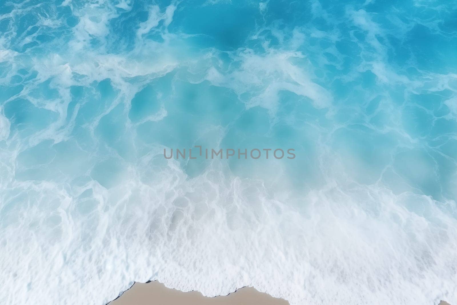 Abstract blue sea water with white foam for background, nature background concept . High quality photo