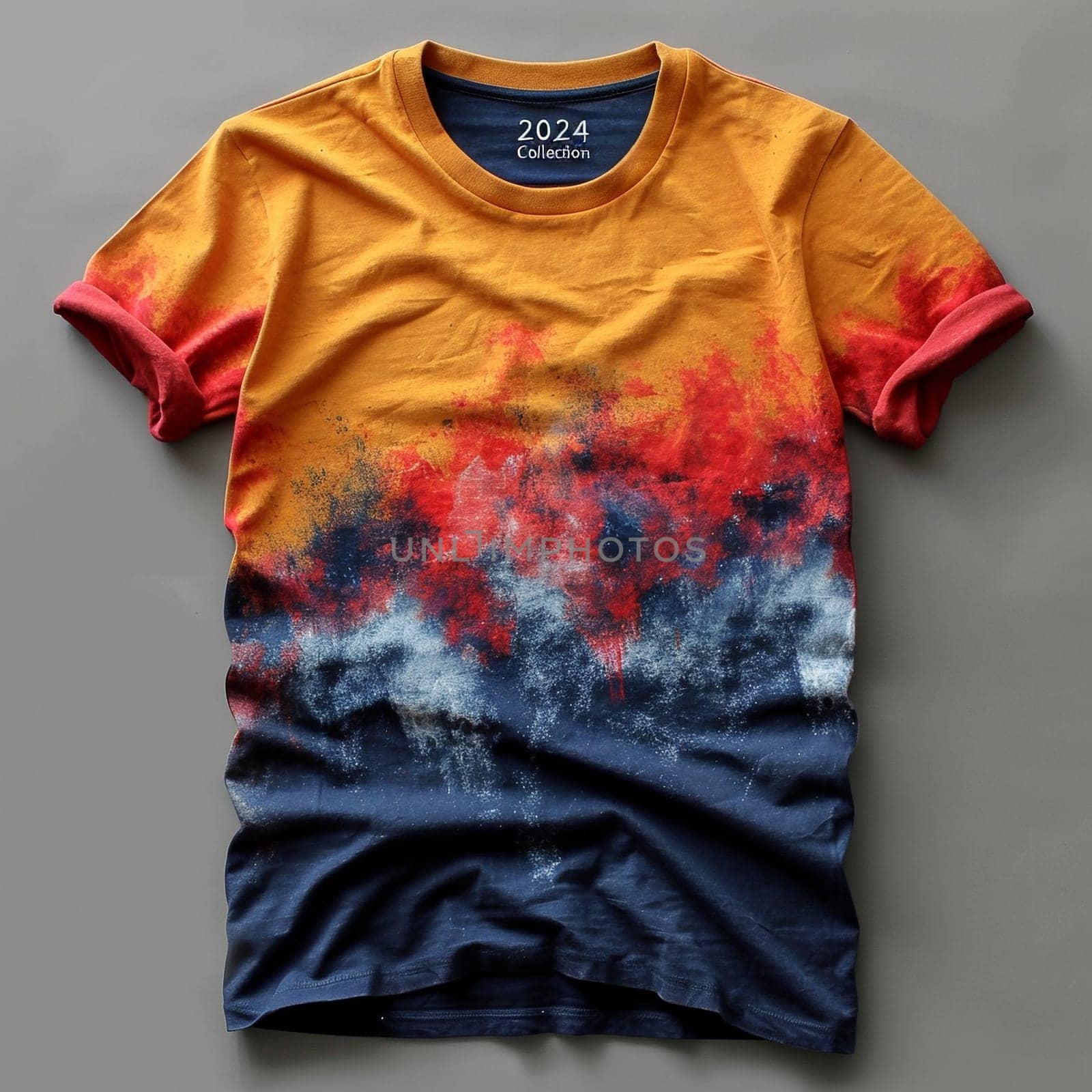 The design of a modern T-shirt. Collection 2024. Space, the future, futurism, galaxies. High quality illustration