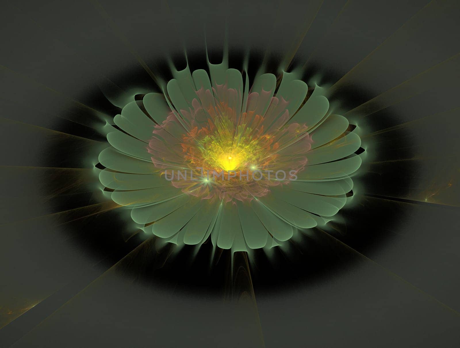 Imaginatory lush fractal texture image abstract background