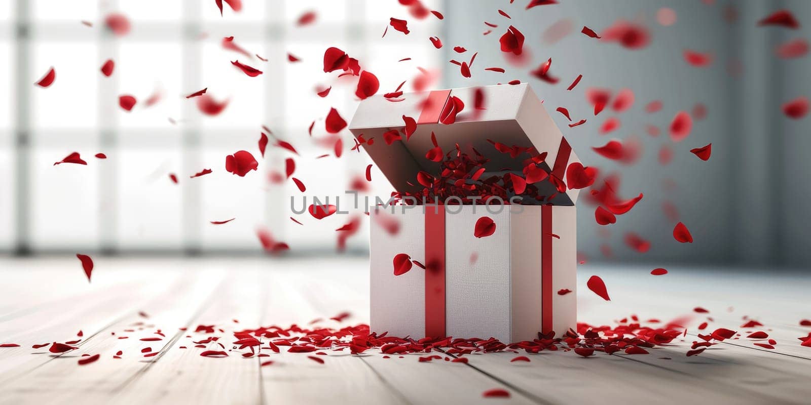 a gift box of romantic love on valentines day pragma by biancoblue