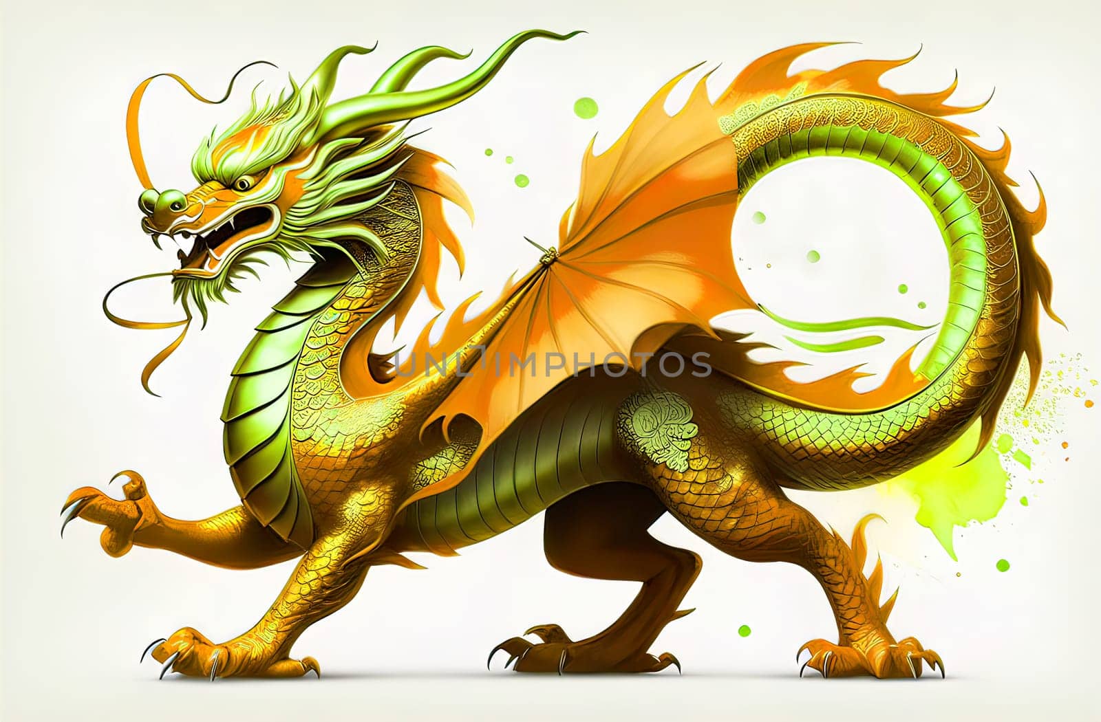 chinese new year concept with dragon background.