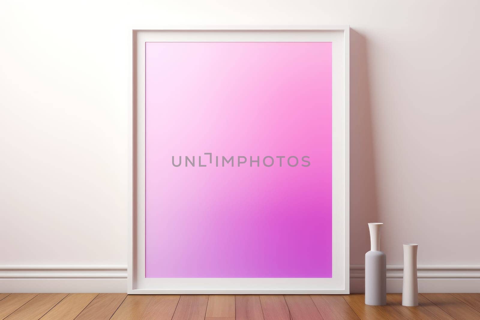 Abstract interior Gradient Poster, Colorful Pink Poster, Trending , Aesthetic Hot Pink print. Generative AI by golfmerrymaker