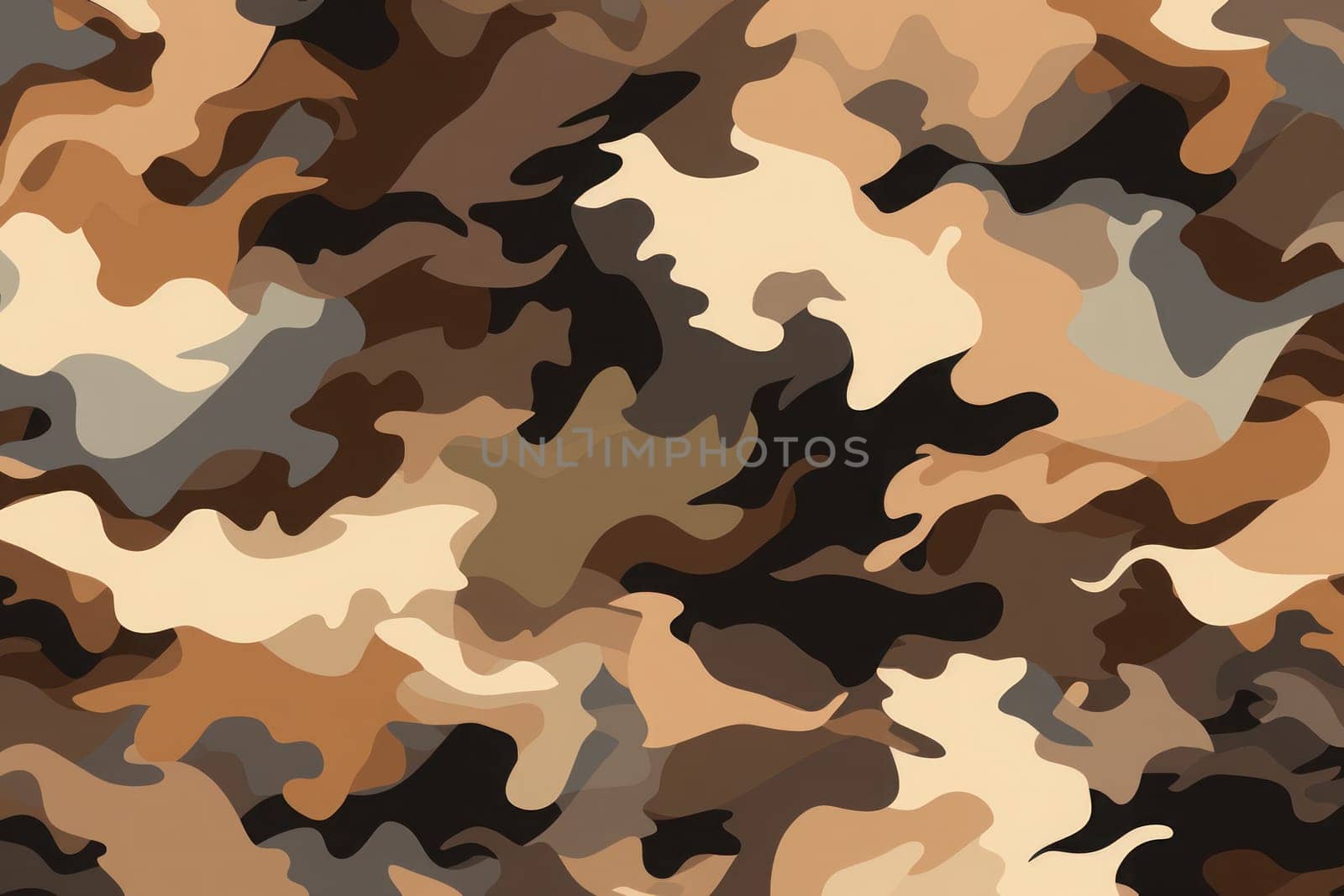 Military camouflage pattern stock images brown black. Generative AI by golfmerrymaker