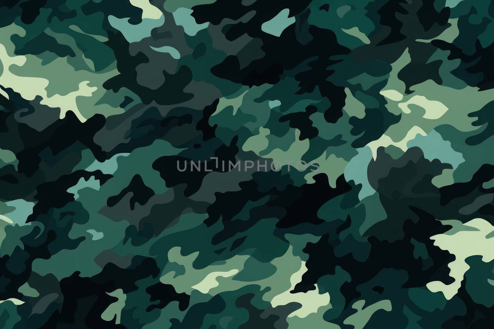 Military camouflage pattern stock images green black. Generative AI by golfmerrymaker