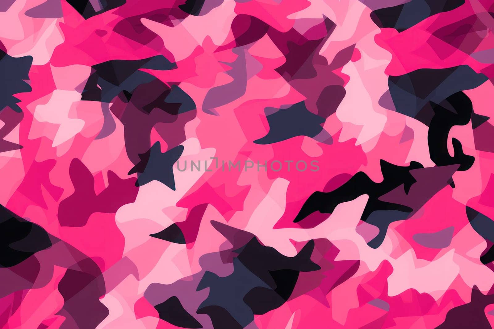 Military camouflage pattern stock images pink black. Generative AI by golfmerrymaker