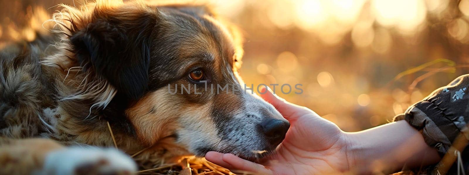 A dog is a man's friend. Selective focus. animal.