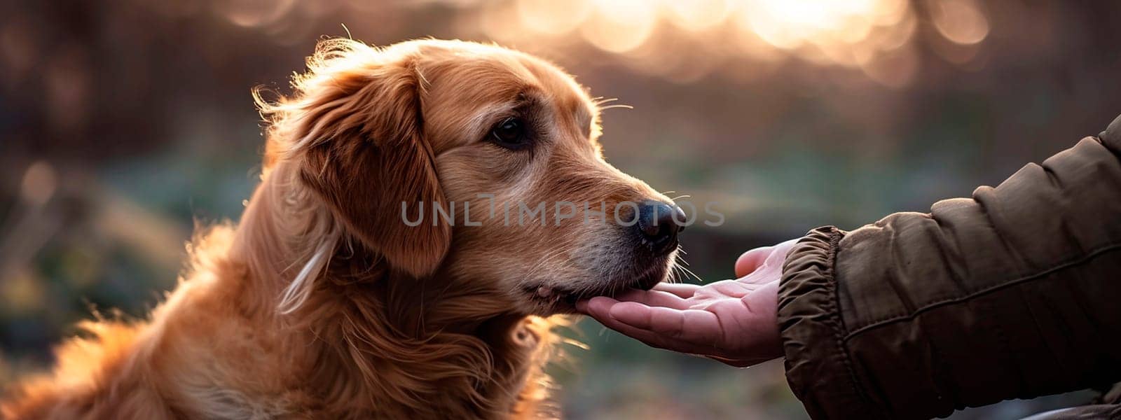 A dog is a man's friend. Selective focus. animal.