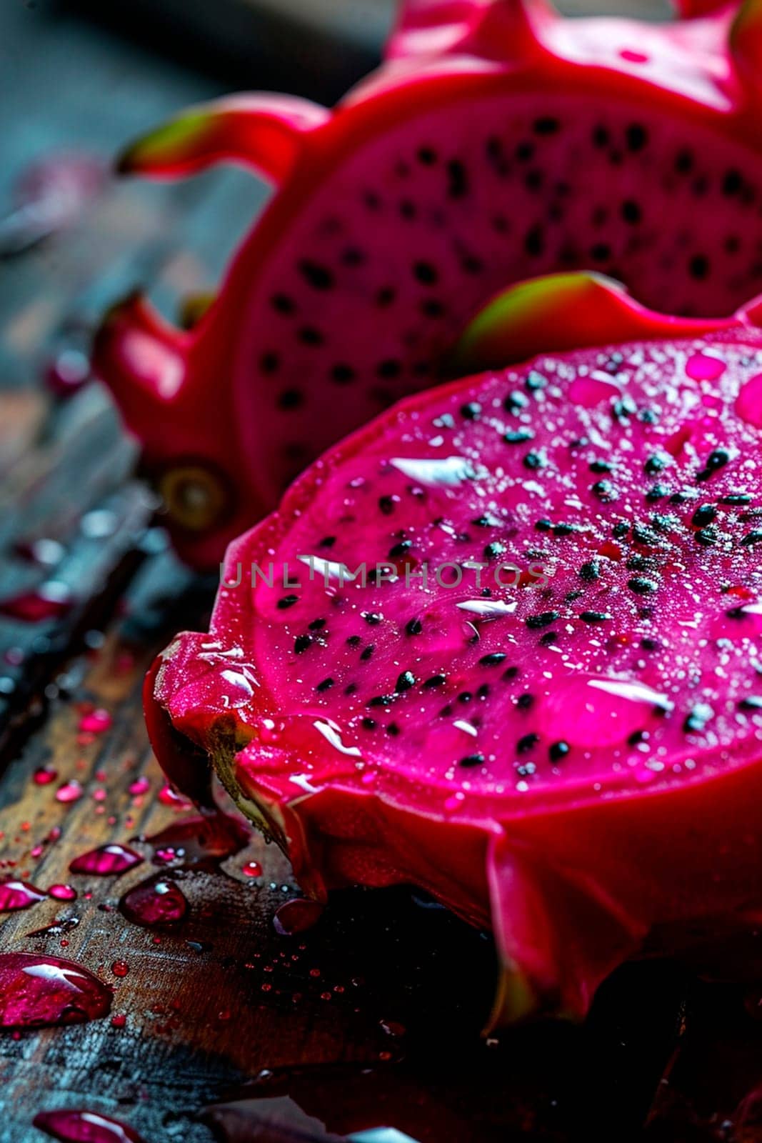 red dragon fruit pitahaya. Selective focus. by yanadjana