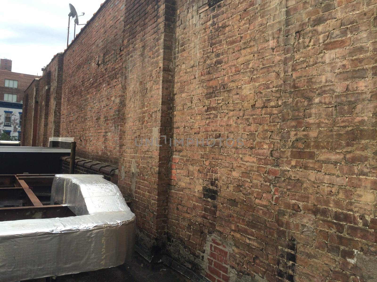 Brick Wall, Photo from a Roof in Manhattan. High quality photo