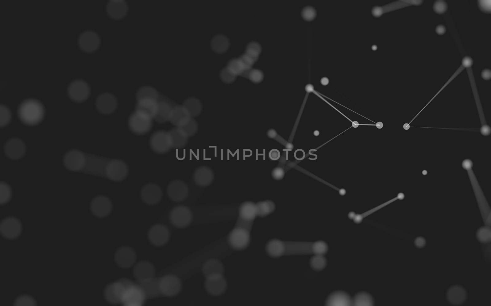 Abstract background. Molecules technology with polygonal shapes, connecting dots and lines. Connection structure. Big data visualization.  by teerawit