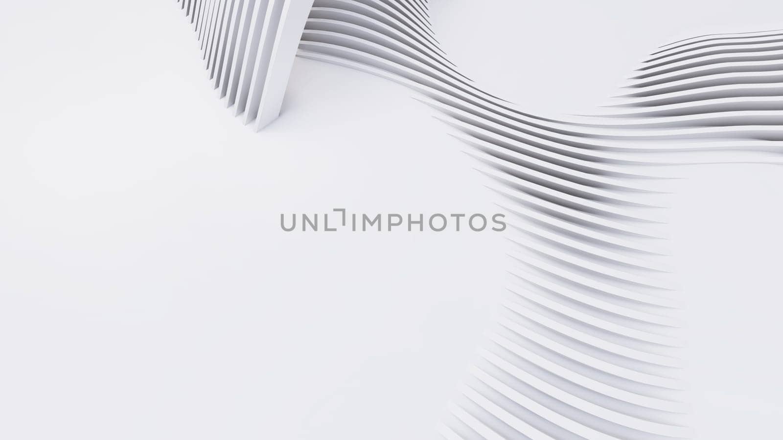 Abstract Curved Shapes. White Circular Background.  by teerawit