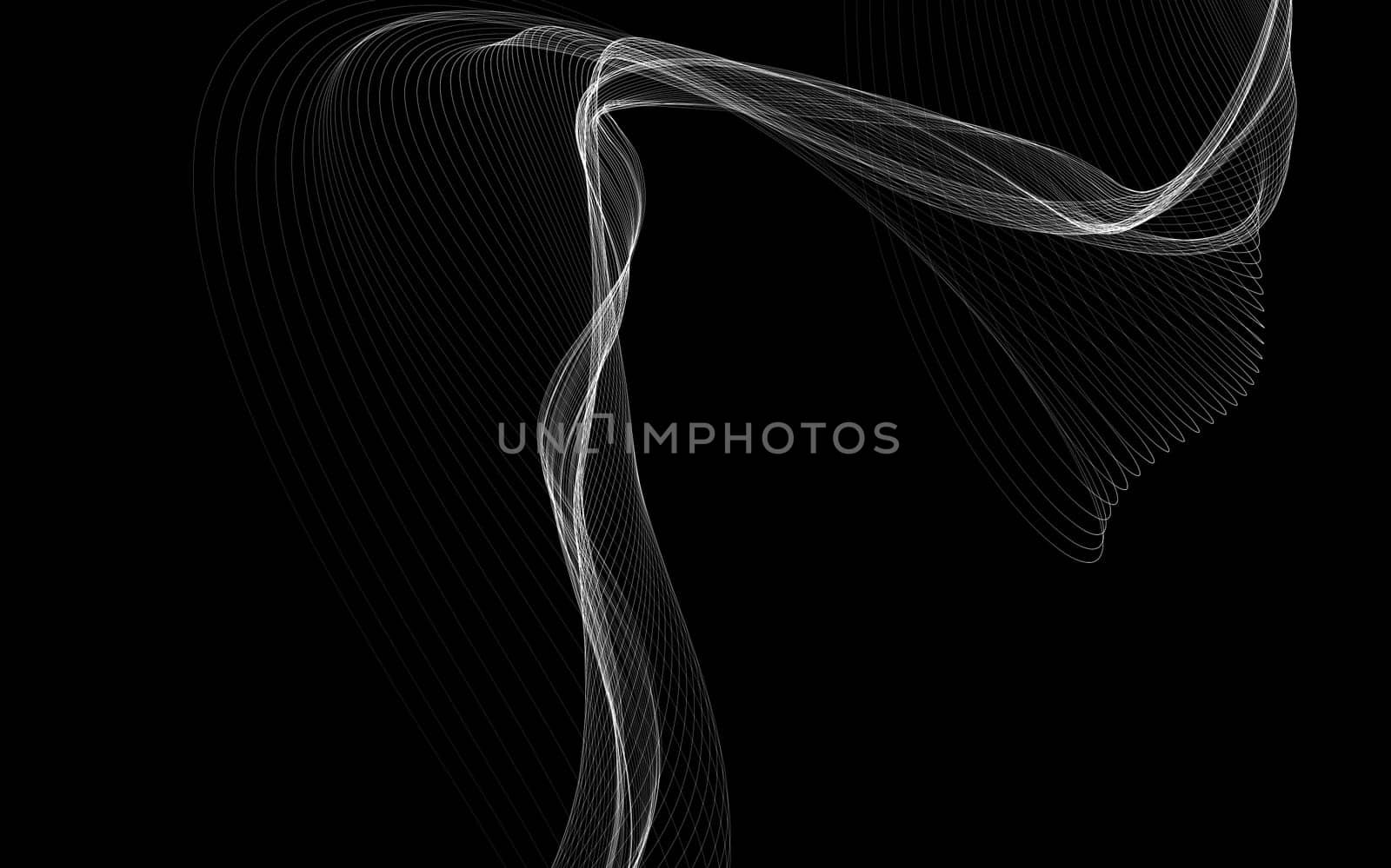 Dark abstract background with a glowing abstract waves by teerawit