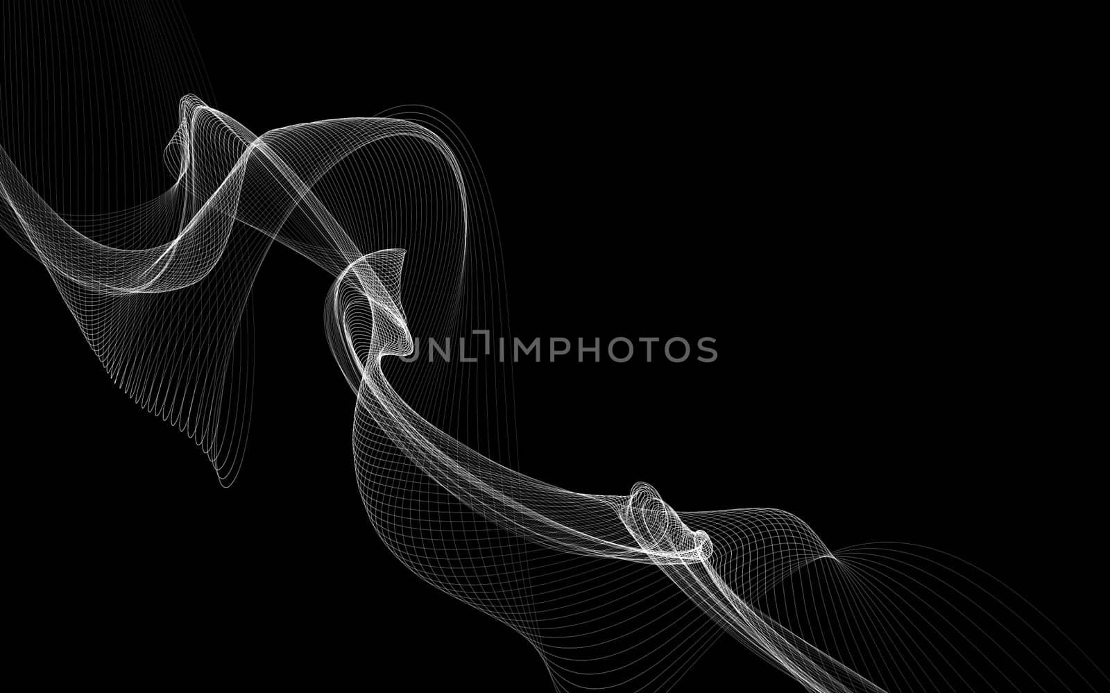 Dark abstract background with a glowing abstract waves by teerawit