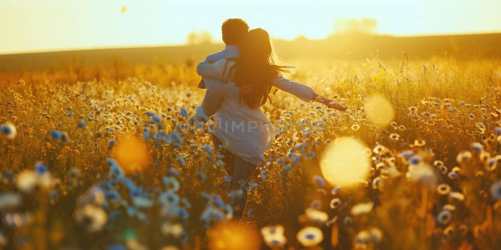 love couple in the beautiful nature scene of pragma