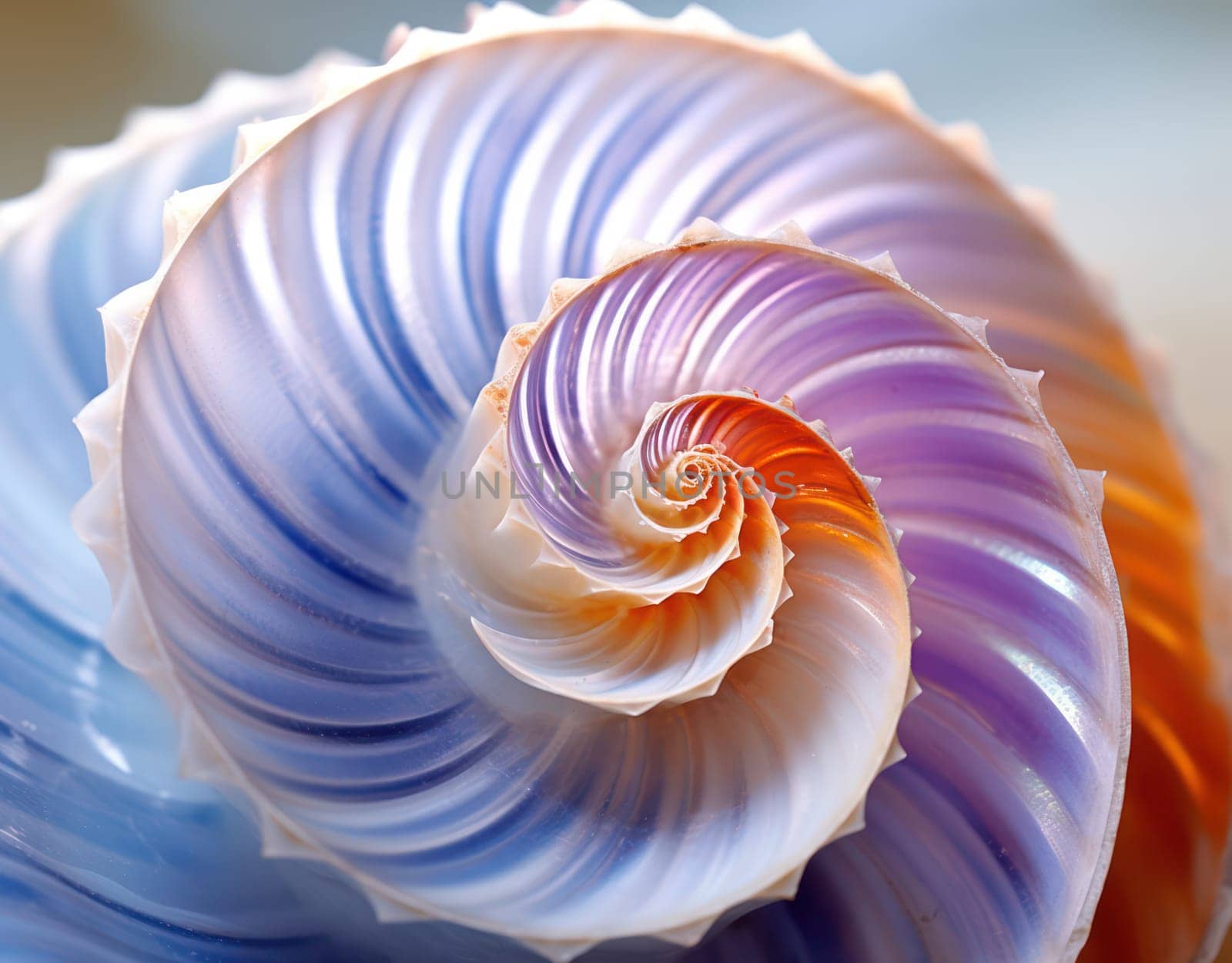 Spiral Swirls: Nature's Symmetrical Geometric Perfection in Nautilus Shell. by Vichizh