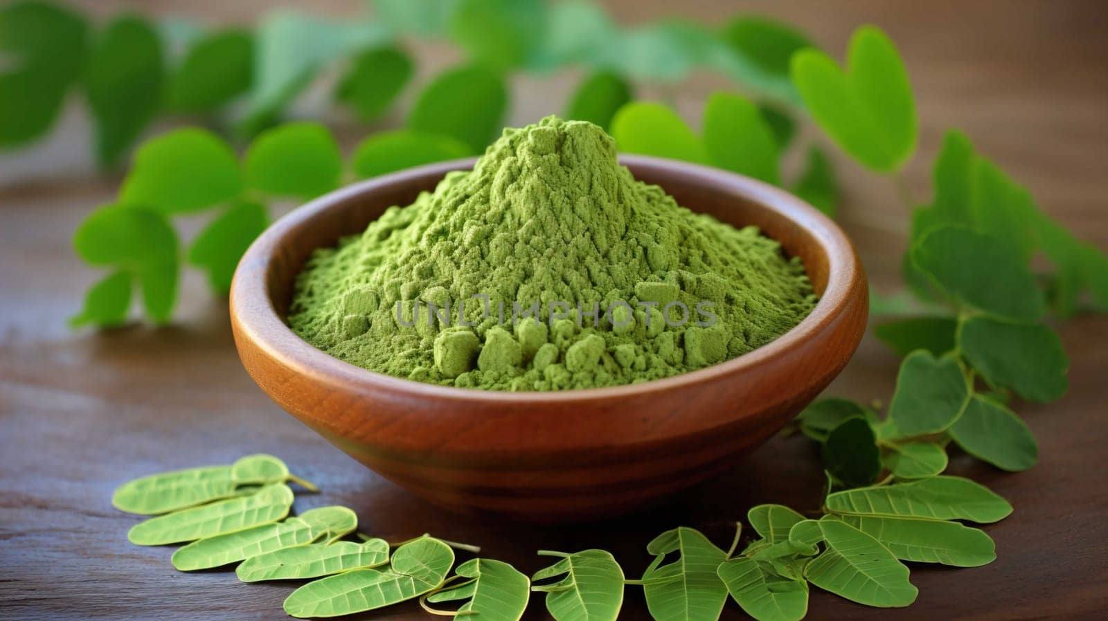  , Moringa oliefera herb leaves, oil and powder Used to treat anemia, rheumatism, cancer, diarrhea, diabetes , Generate AI