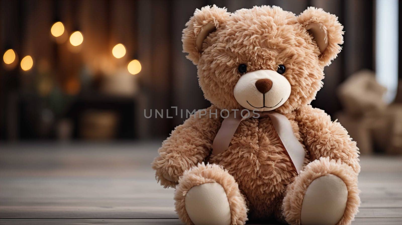  Big very soft teddy bears, brown, white background , Generate AI