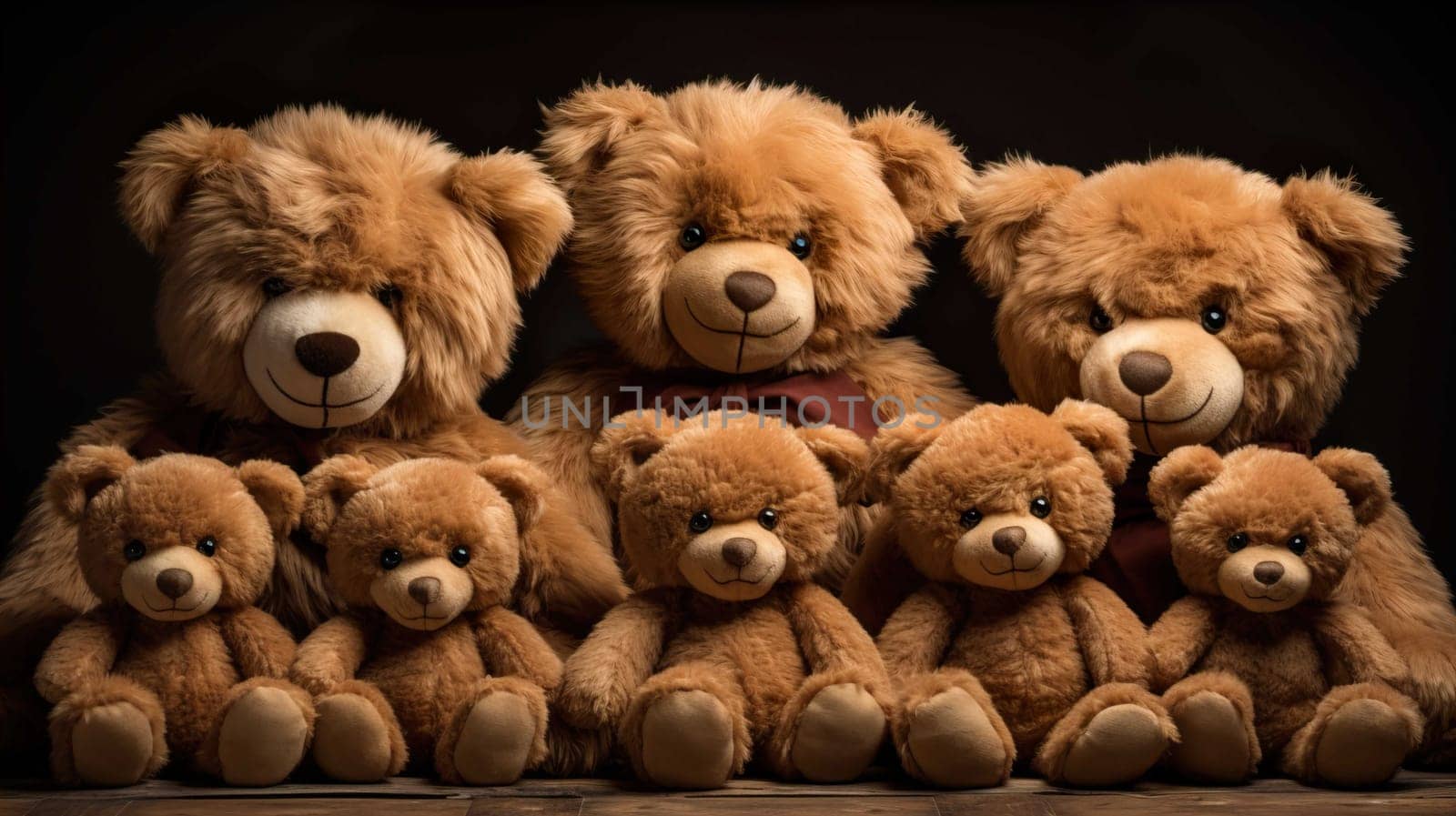  Big very soft teddy bears, brown, white background , Generate AI by Mrsongrphc