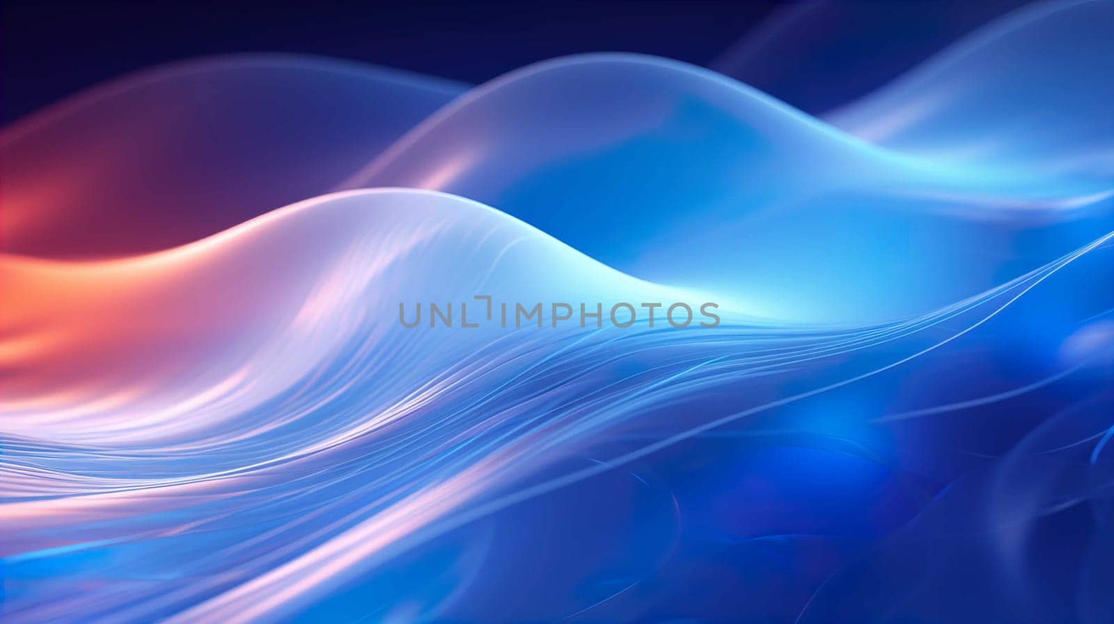 Modern Abstract Wavy Background , 3D glass wavy background , Science fiction or information technology concept  , Generate AI